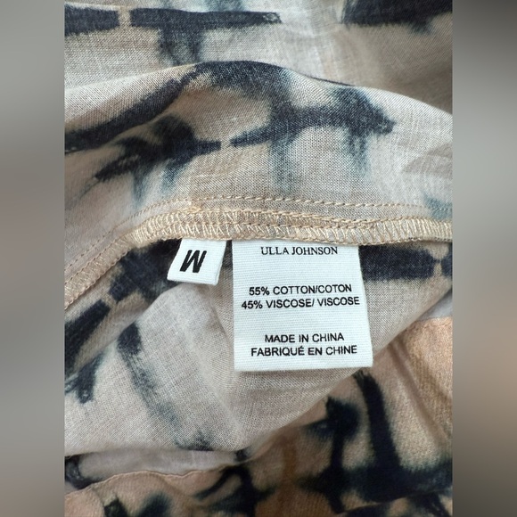 Ulla Johnson beige 'Selena' dress with tie waist in palm tie dye medium - Picture 9 of 14